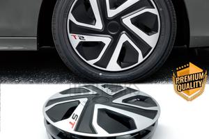 4 Copricerchi per RENAULT 14'' Silver e Nere ST