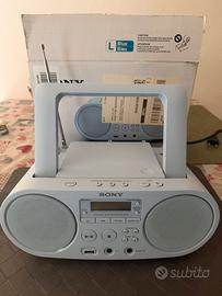 Radio CD Sony ZS-PS50 con USB e FM/AM – azzurra