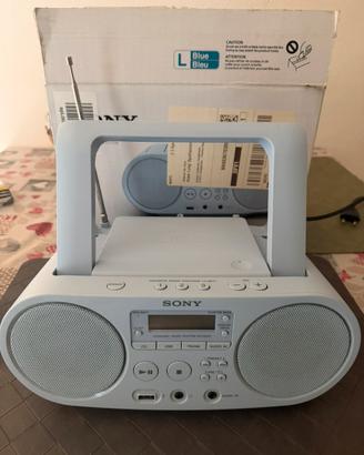 Radio CD Sony ZS-PS50 con USB e FM/AM – azzurra