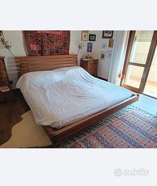 Letto in ciliegio rosso americano con materasso