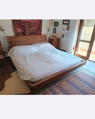 Letto in ciliegio rosso americano con materasso