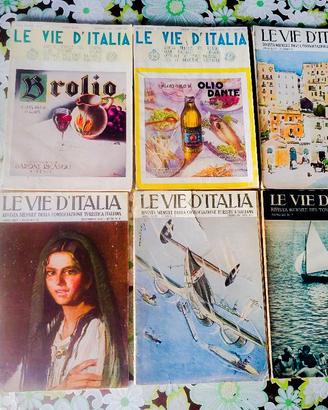 6 Riviste Le Vie D'Italia dal '33 al '47