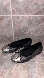 Chanel Ballerine Argento Metallizzato - 39