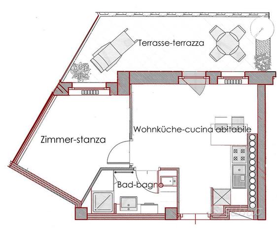 Gemütliche Zweizimmerwohnung in Meran Untermais zu