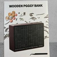 Salvadanaio in Legno con Obiettivi di Risparmio