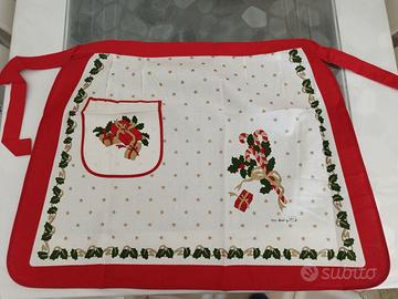 Grembiule da cucina natalizio in puro cotone