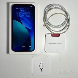 IPHONE 13 128GB ROSSO APPLE + SCATOLA E CAVO