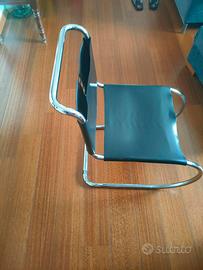 Sedie da ufficio vintage metallo cuoio