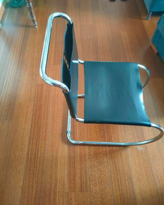 Sedie da ufficio vintage metallo cuoio