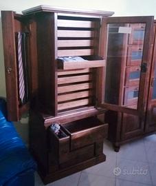 Porta camice e cravatte in legno massello