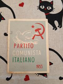 tessera iscrizione partito comunista italiano 