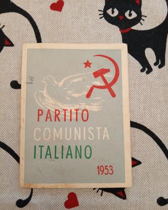 tessera iscrizione partito comunista italiano 