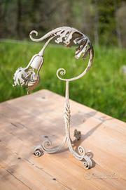 Portalampada in ferro battuto