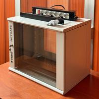 Armadio rack con ciabatta, scaffale e passacavi