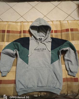 Kaotiko felpa uomo grigia con cappuccio
