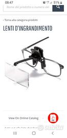 lenti ingrandimento set 4PS.+clip x occhiali 