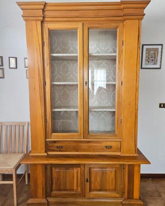 Credenza/Vetrina antica in legno massello