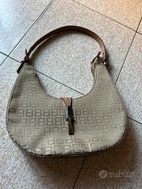 Borsa Hobo effetto Zucca a spalla Beige anni 2000