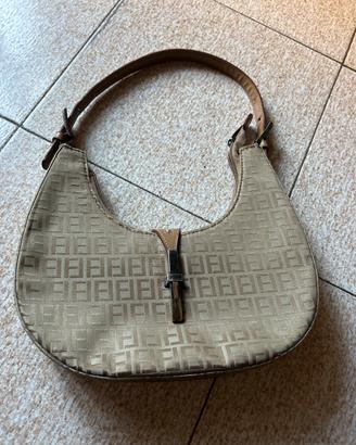 Borsa Hobo effetto Zucca a spalla Beige anni 2000