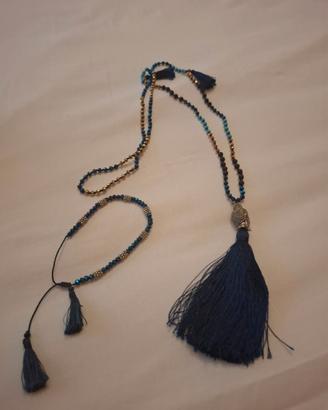 Collana e bracciale con nappine