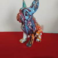 Statua Bulldog Francese Pop Art/Resina  22 cm