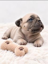 Cucciola bulldog francese esotico blu sable
