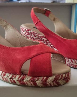 Sandali Espadrillas con Zeppa Frau Summer Rosse