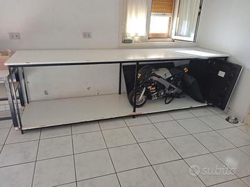 banco da lavoro in ferro e legno