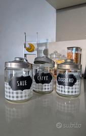 Set 3 Barattoli Vetro Cucina (700ml)