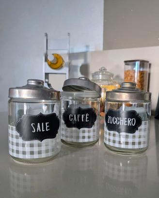 Set 3 Barattoli Vetro Cucina (700ml)