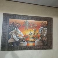 Tela più quadro più lampada