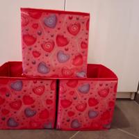SCATOLE  CUBI  CAMERETTA FUCSIA  3 o 6