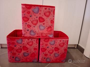 SCATOLE  CUBI  CAMERETTA FUCSIA  3 o 6