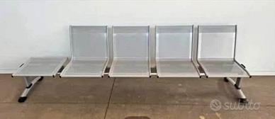PANCA SALA D'ATTESA 4 POSTI + TAVOLINO