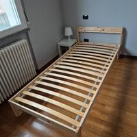 letto singolo Ikea neiden con rete e tavolino