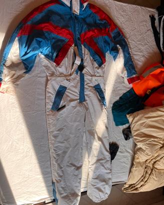 Tuta da sci vintage intera, unisex anni 90