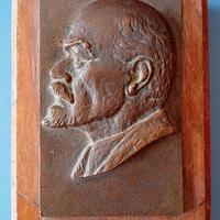 Fermacarte legno targa parete Lenin URSS raro CCCP