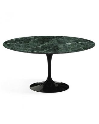 Tavolo Tulip Di Saarinen rotondo marmo verde alpi