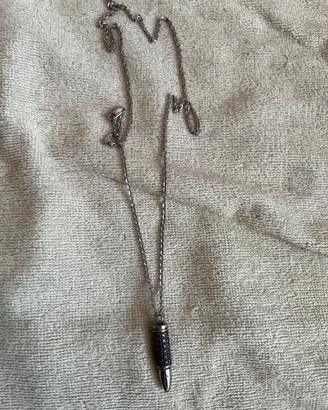 Collana Zancan in argento con proiettile