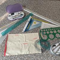 Materiale scolastico per disegno tecnico
