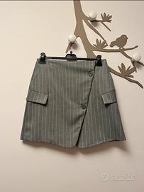 Gonna a portafoglio gessata