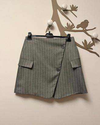 Gonna a portafoglio gessata