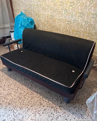 Divano letto matrimoniale doghe in legno