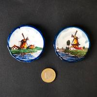 Ceramica delft 2 piattini decorata - anni '80