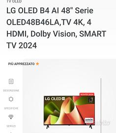 tv LG.  OLED  48".    anno 2024