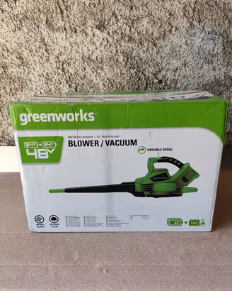 Greenworks 48V Soffiatore Aspiratore