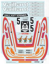 Decals Porsche 934 Vaillant Kremer Tamiya 1/12