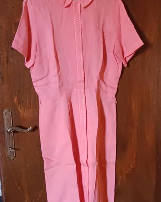 Abito in puro lino rosa tg.44/46