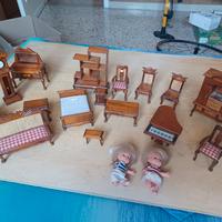 camera bambole in legno vintage