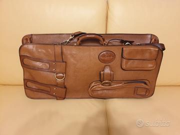 Borsa da tennis in puro cuoio Barantani